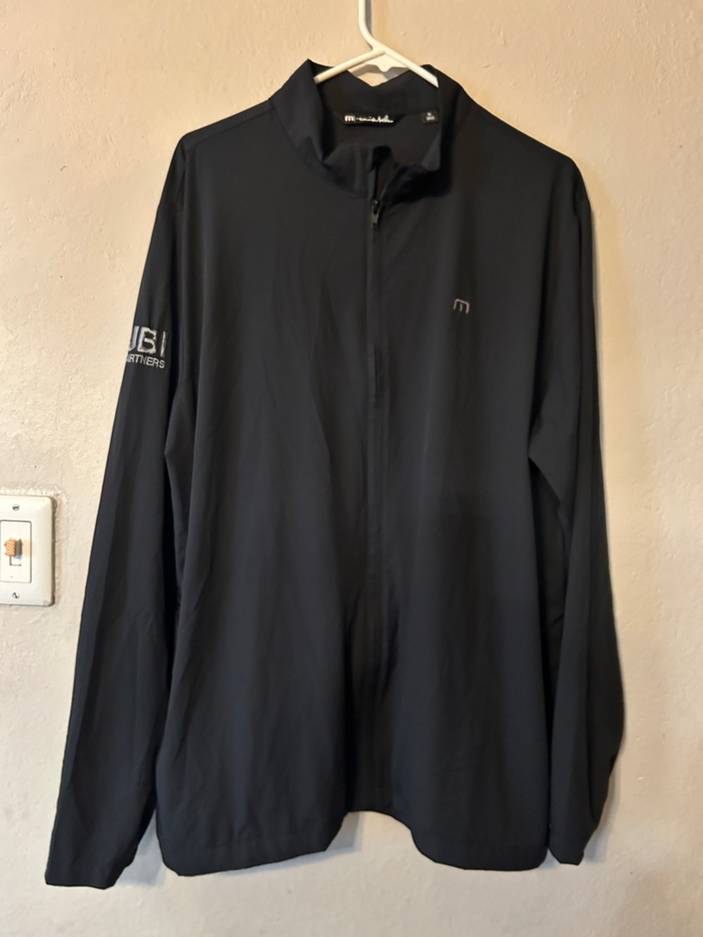 Travis Mathew Black Lightweight Zip-Front Shirt Jacket